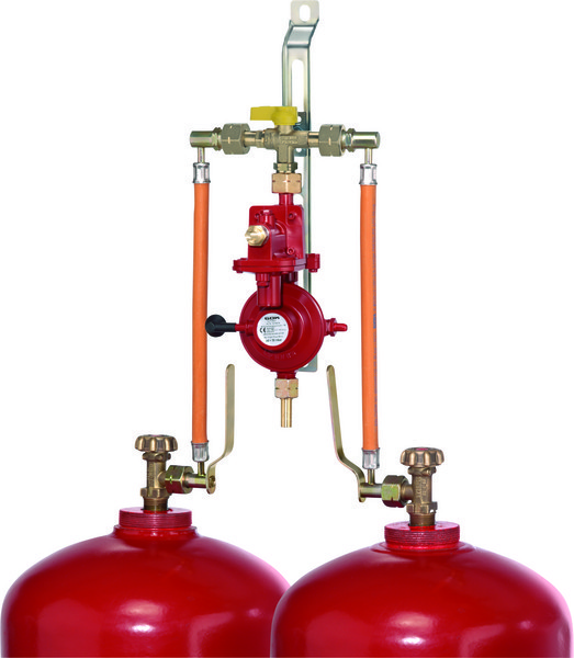 Flaschenanlage für 2 Flaschen 4 kg/h 50 mbar