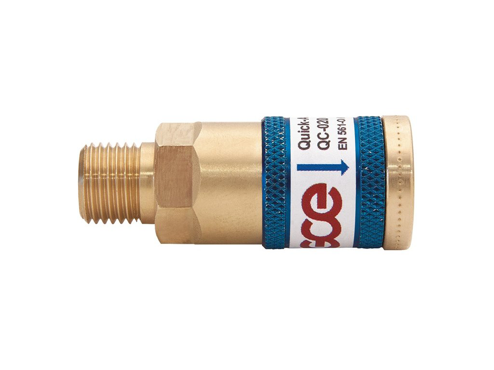Einhandschnellkupplung QC020 C Sauerstoff