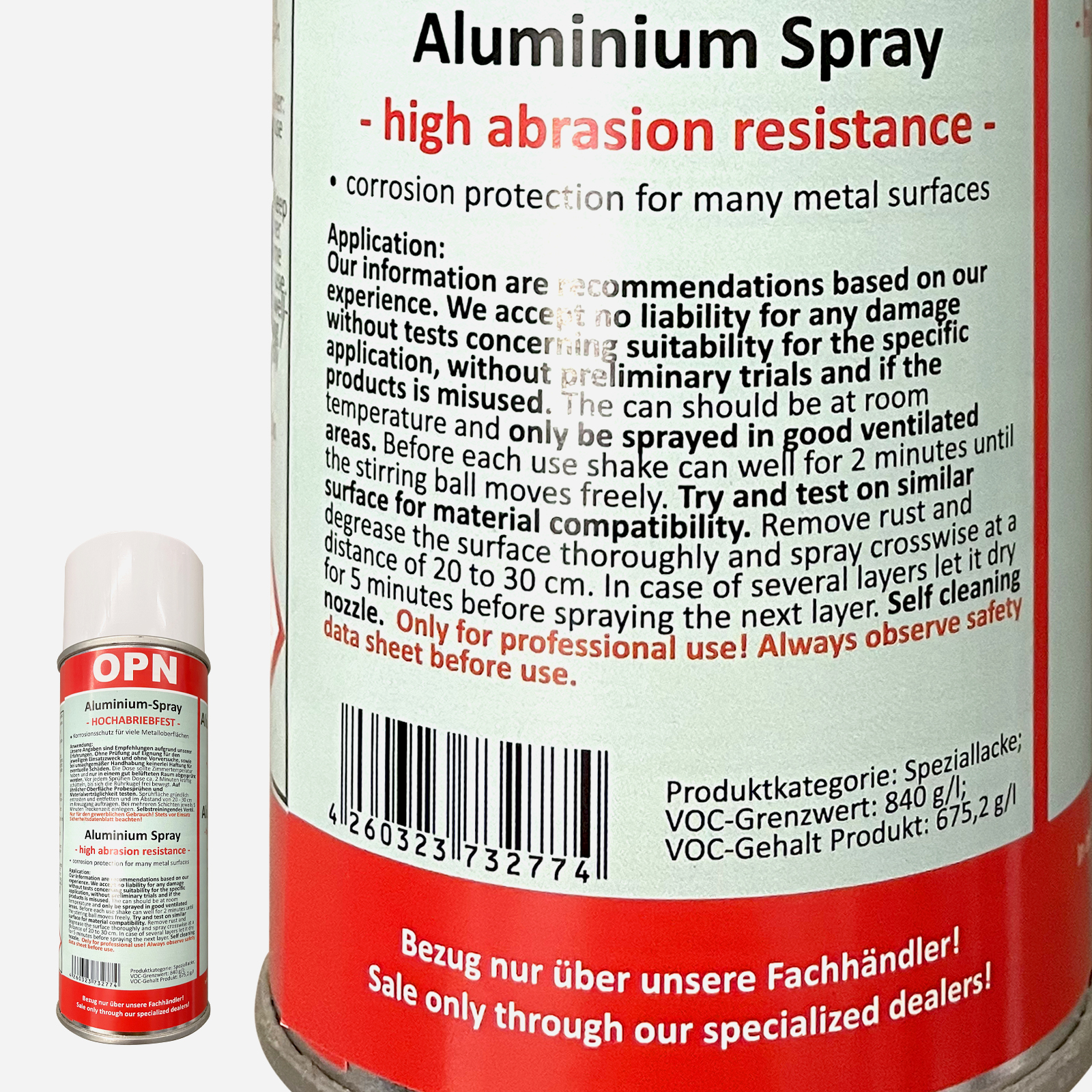 OPN Aluminiumspray hochabriebfest 400 ml