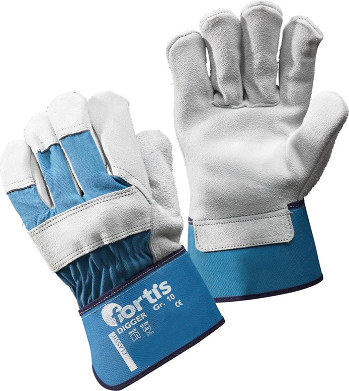 Handschuh Digger, Rindspaltleder, Gr. 9, FORTIS