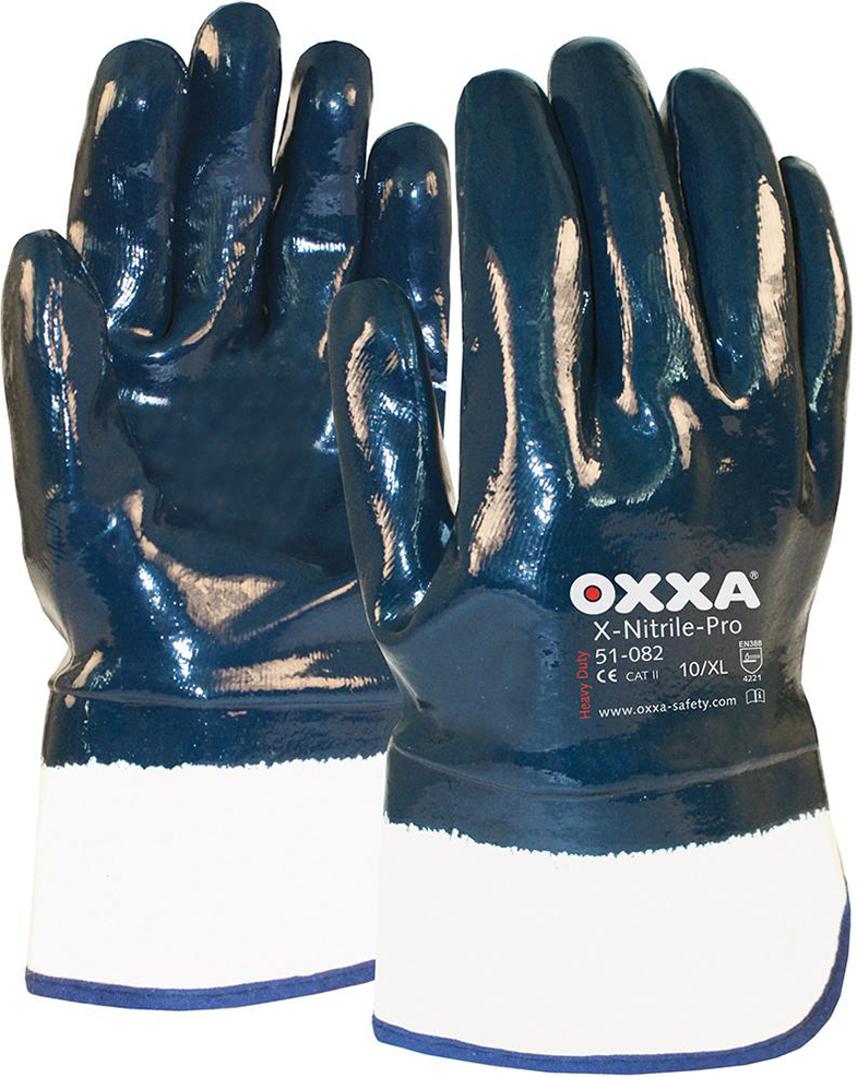 Handschuh Oxxa X-Nitrile-Pro, Gr. 10, Stulpe beschichtet