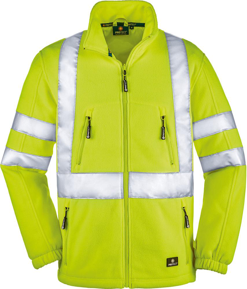 Warnfleecejacke Seattle, leuchtgelb, Gr. M Warnfleecejacke Seattle, leuchtgelb, Gr. M