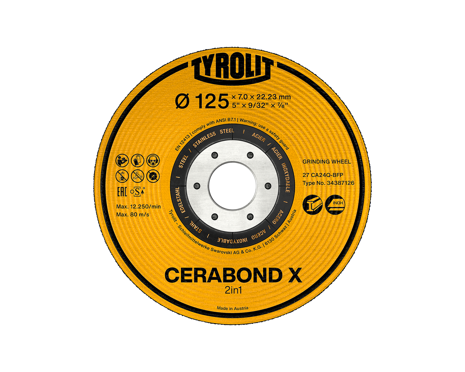 Schruppscheibe CERABOND X Ø 115 x 7 x 22,23 mm