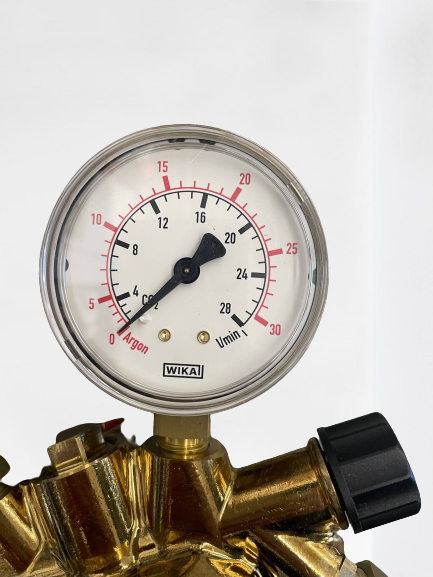 Flaschendruckminderer CO2/Argon 300 bar 0–30 l/min einstufig