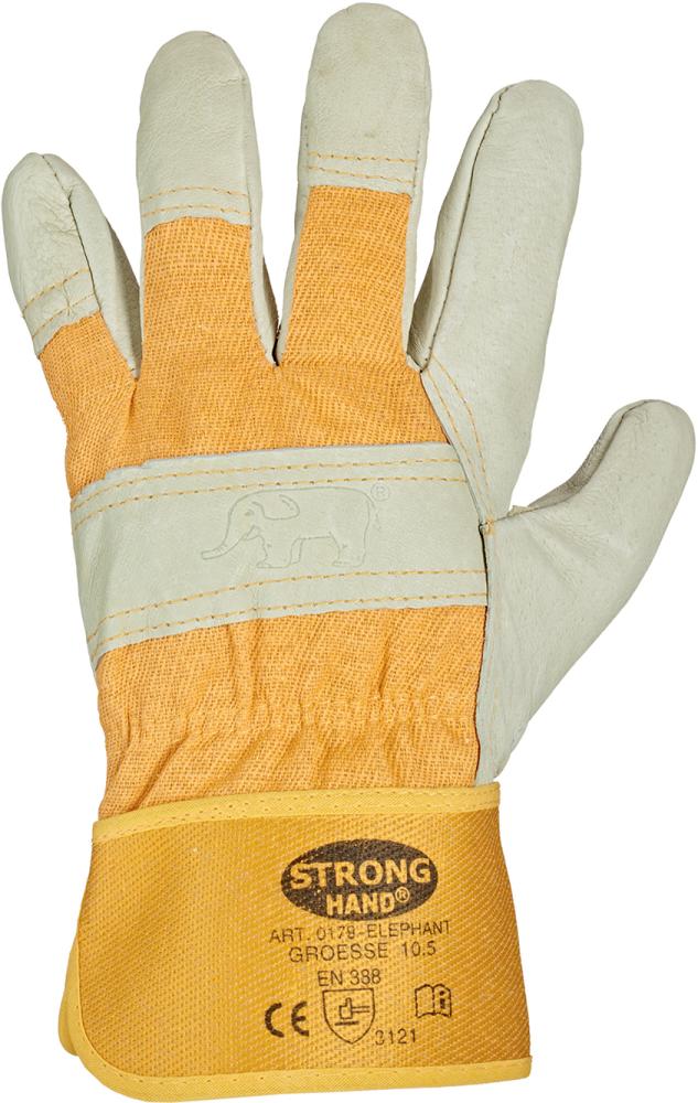 Handschuh Elephant, Schweinsleder, gelb
