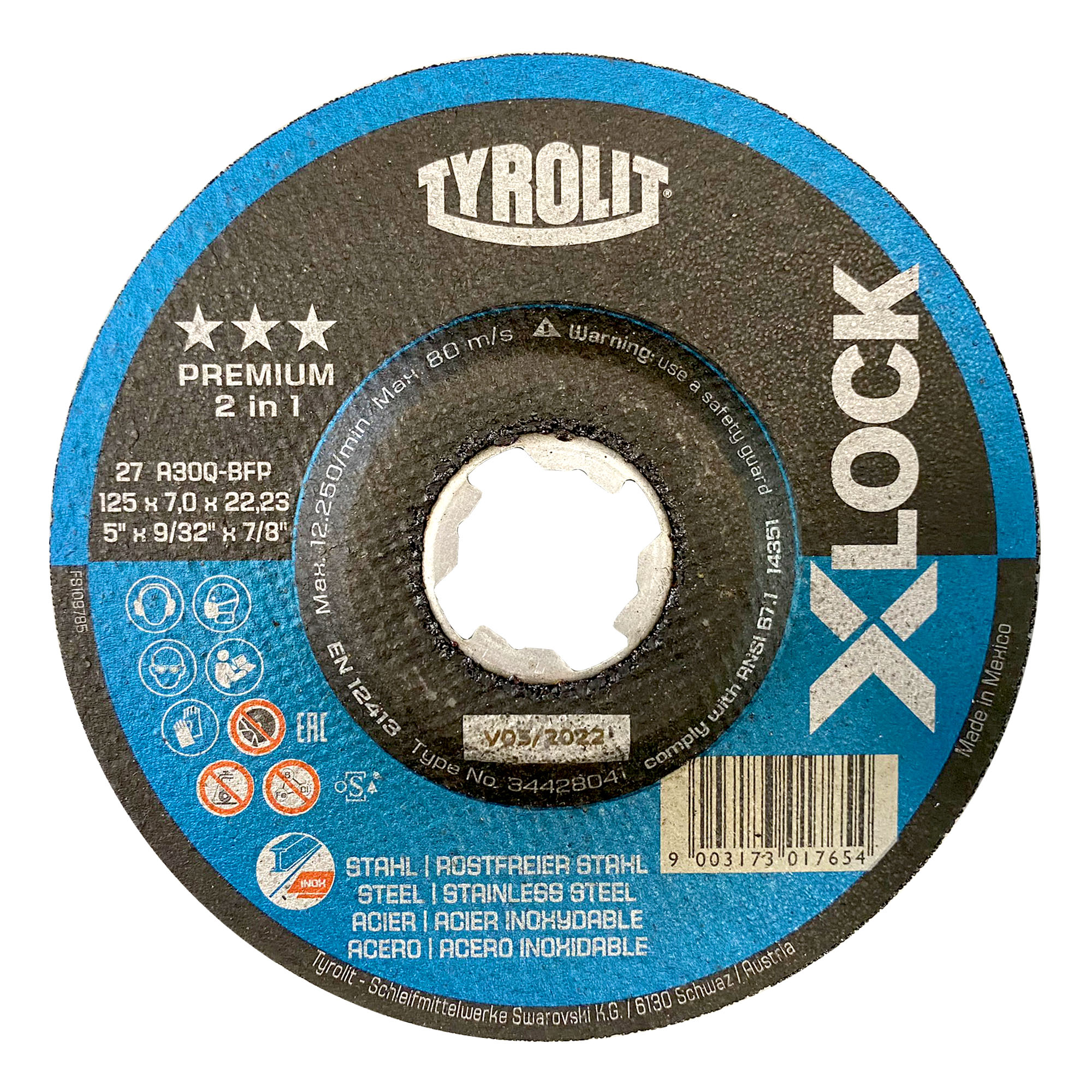 Trennscheibe X-LOCK LONGLIFE Stahl Ø 125 x 1,0 x 22,23 mm