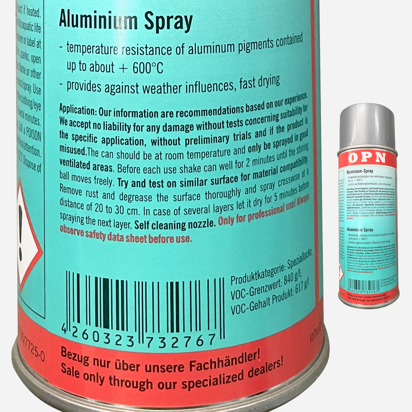 OPN Aluminiumspray Spiegelglanz 400 ml