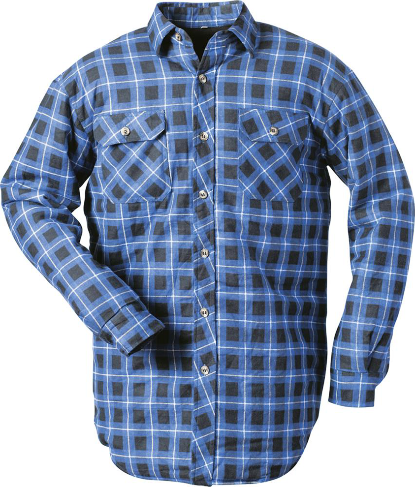 Thermohemd, gefüttert, Gr. 3XL, blau-kariert