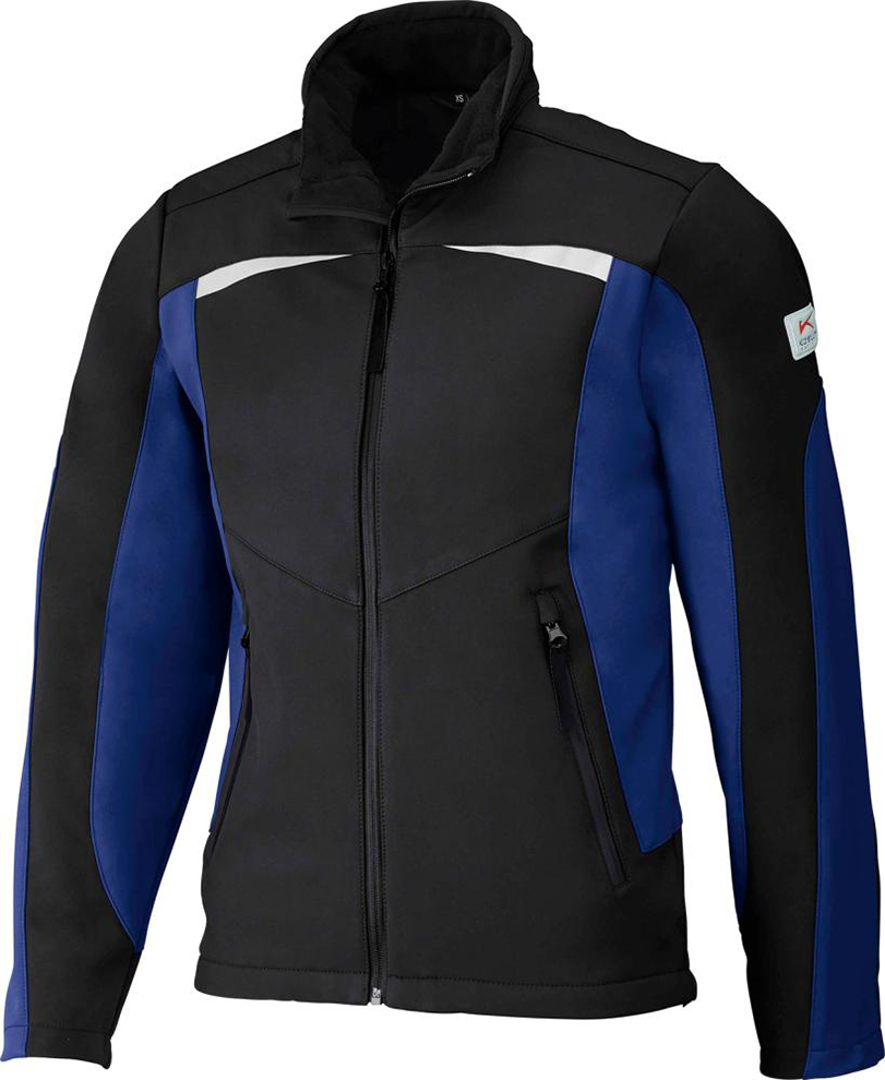 SoftshellJacke PULSSCHLAG Gr. XL, schwarz/kbl.blau