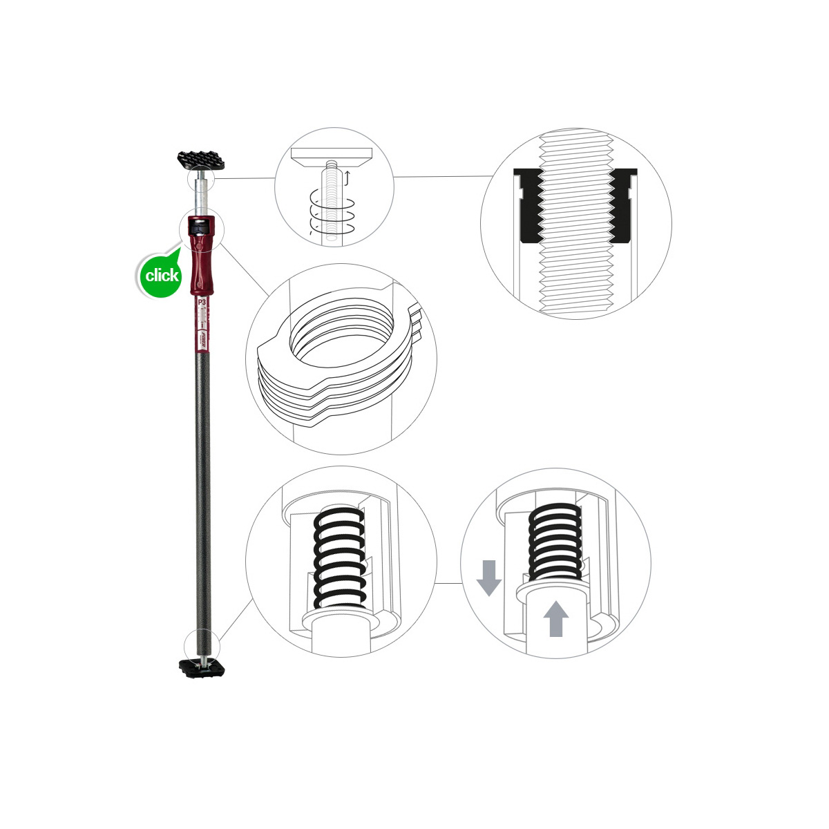 Lastenstange 40 cm bis 60 cm / P0