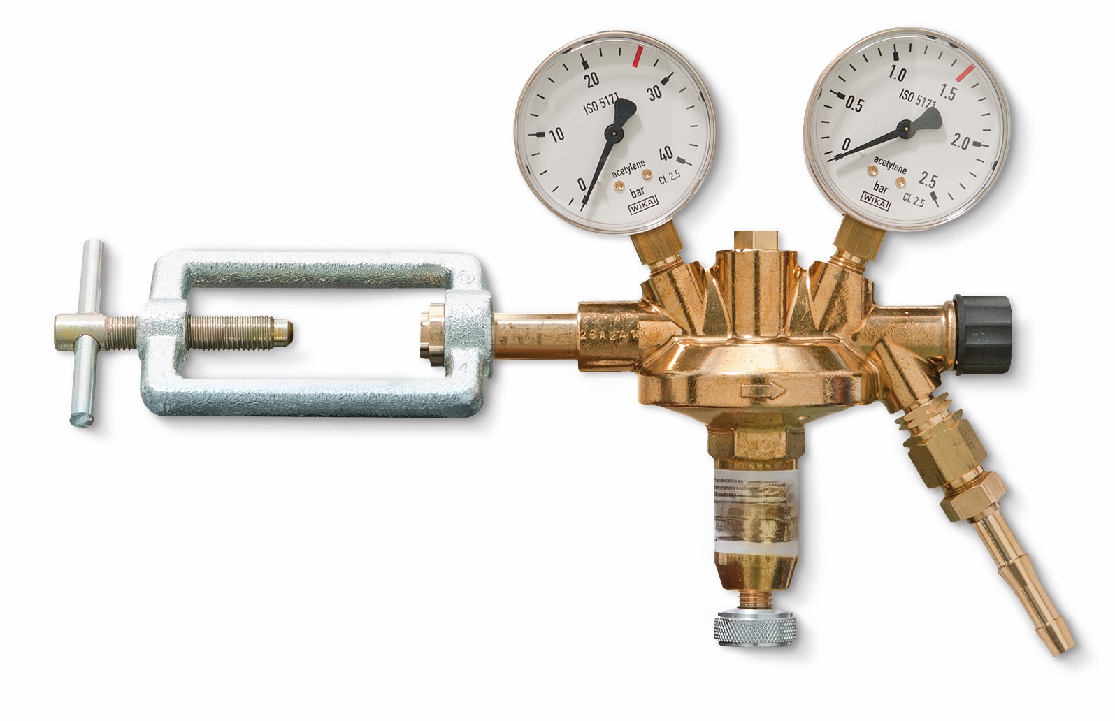 Flaschendruckminderer Acetylen 25 bar 0-1,5 bar einstufig