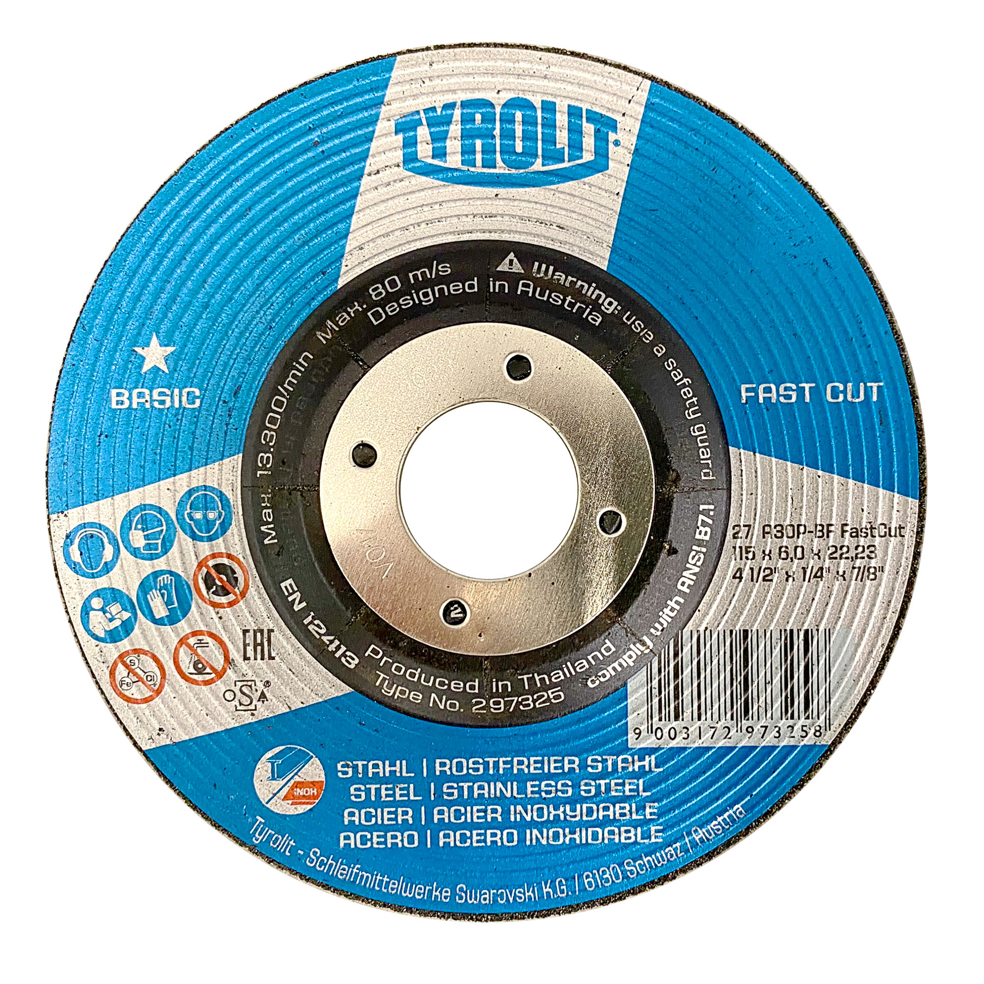 Schruppscheibe Basic FASTCUT 2in1 Ø 125 x 6 x 22,23 mm Schruppscheibe Basic FASTCUT 2in1 Ø 125 x 6 x 22,23 mm