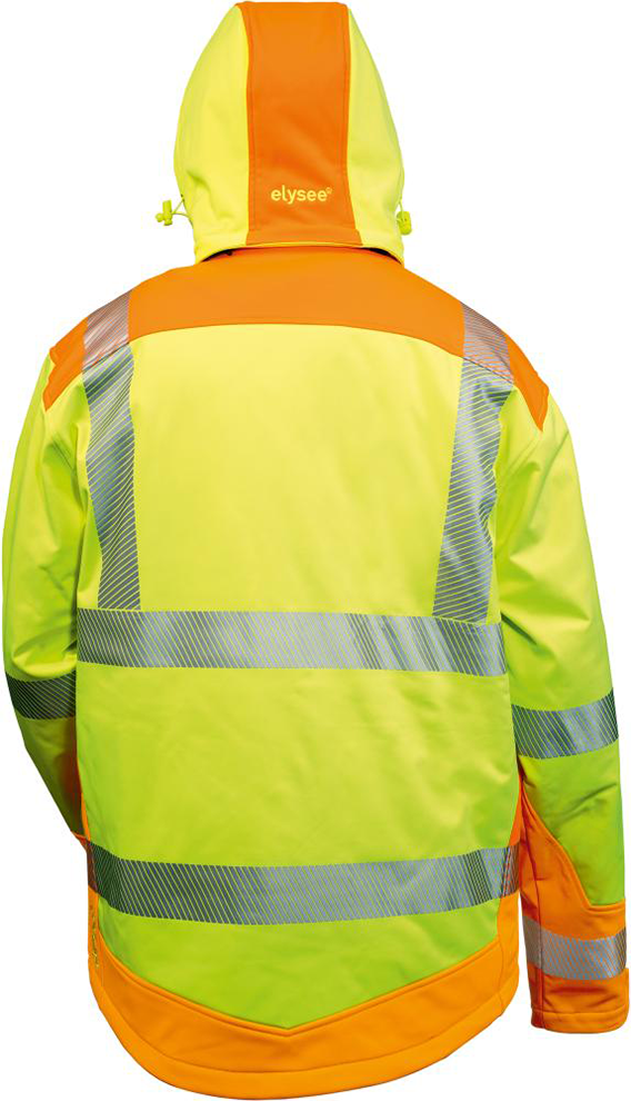 Warnjacke Rickmer, Softshell, Gr. L, gelb/orange