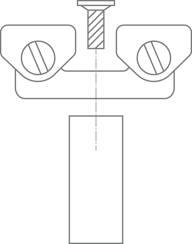 Adapter für Rohre mit Steckbolzen -  für Spannelemente Ø 22 mm