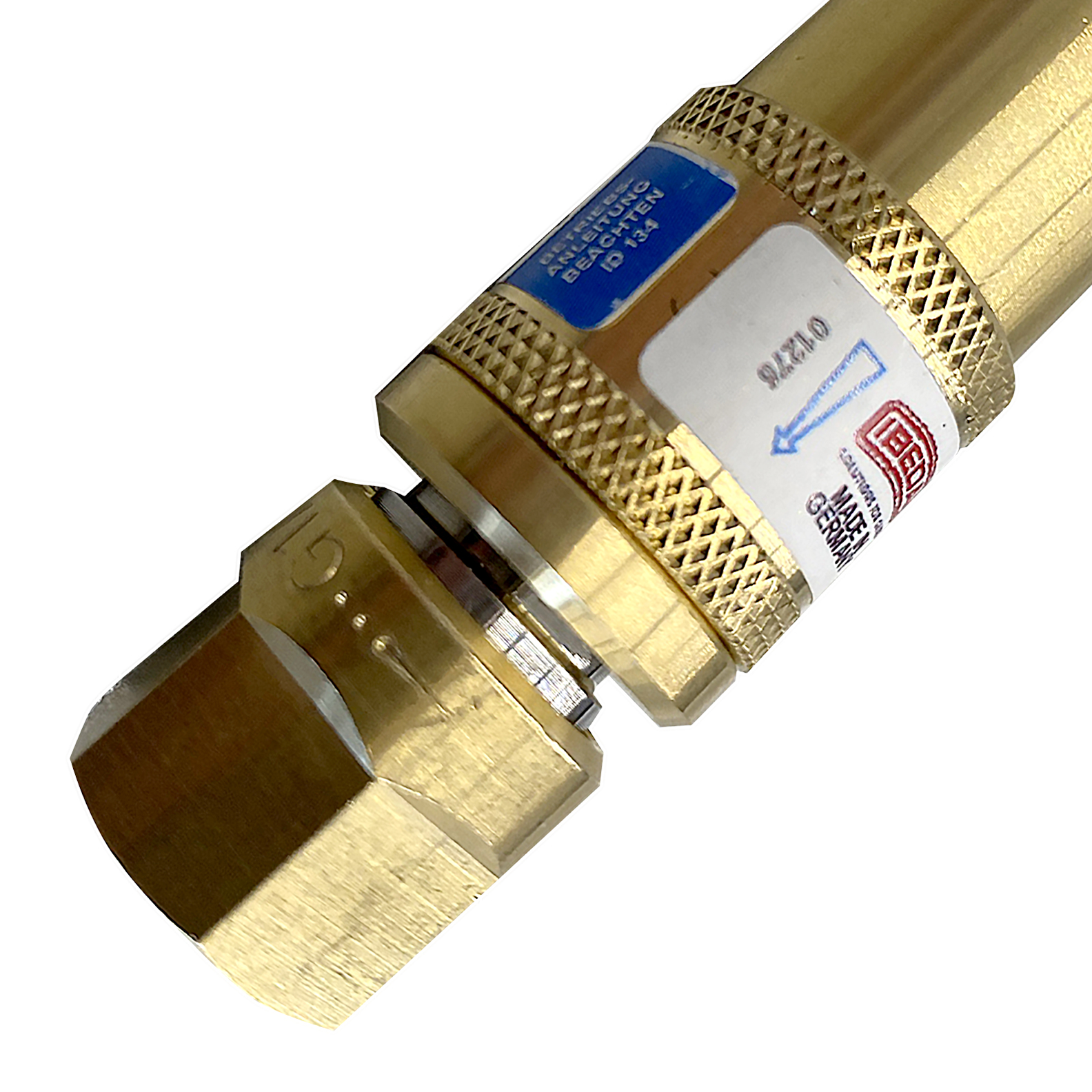 Schlauchkupplung DKT-W Sauerstoff 4 mm
