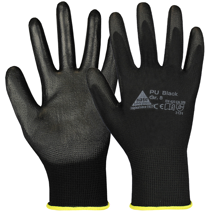 20 Paar Top Arbeitshandschuhe SPAR-PAKET PU Montagehandschuhe Gr. 10 schwarz