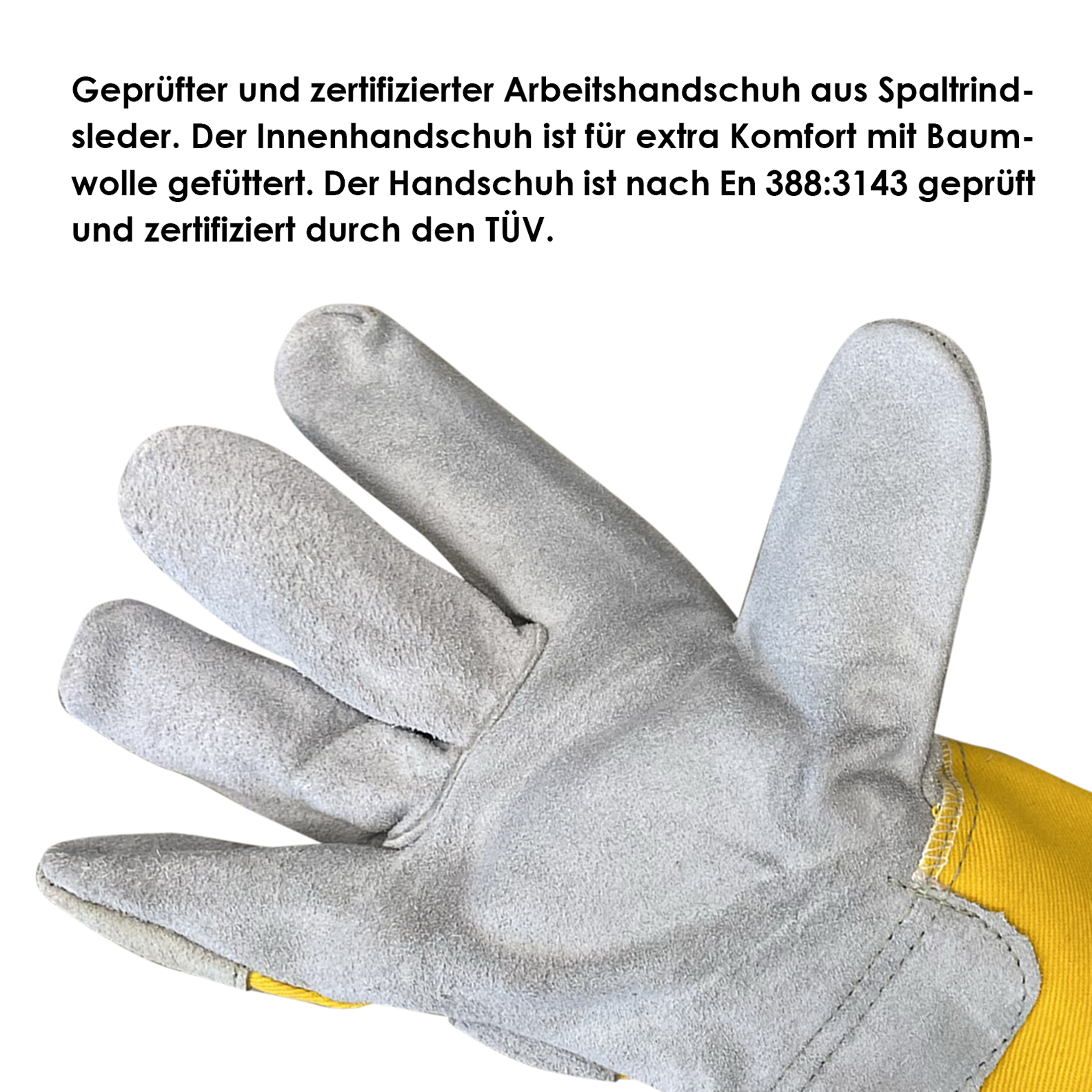Arbeitshandschuhe mit Sicherheitsfarben S