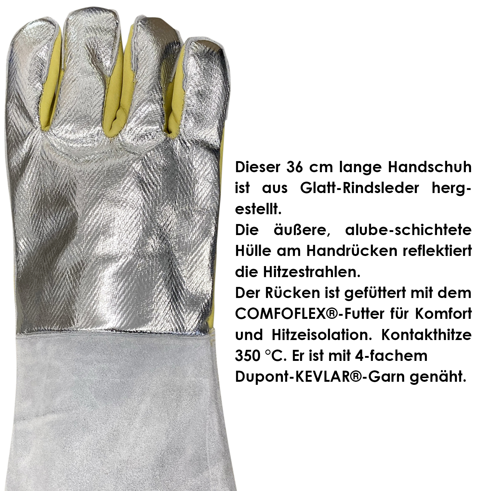 MIG/MAG-Handschuhe Comfoflex L alubeschichtet