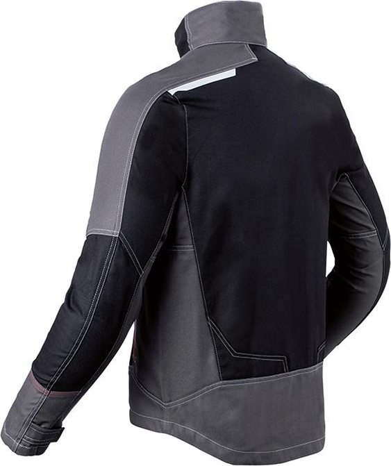 Langjacke Attitude, Gr. L, schwarz/kohlengrau
