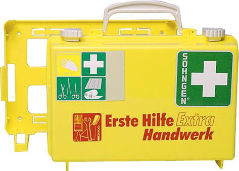 Erste-Hilfe-Koffer Extra Handwerk, dIN 13157, gelb