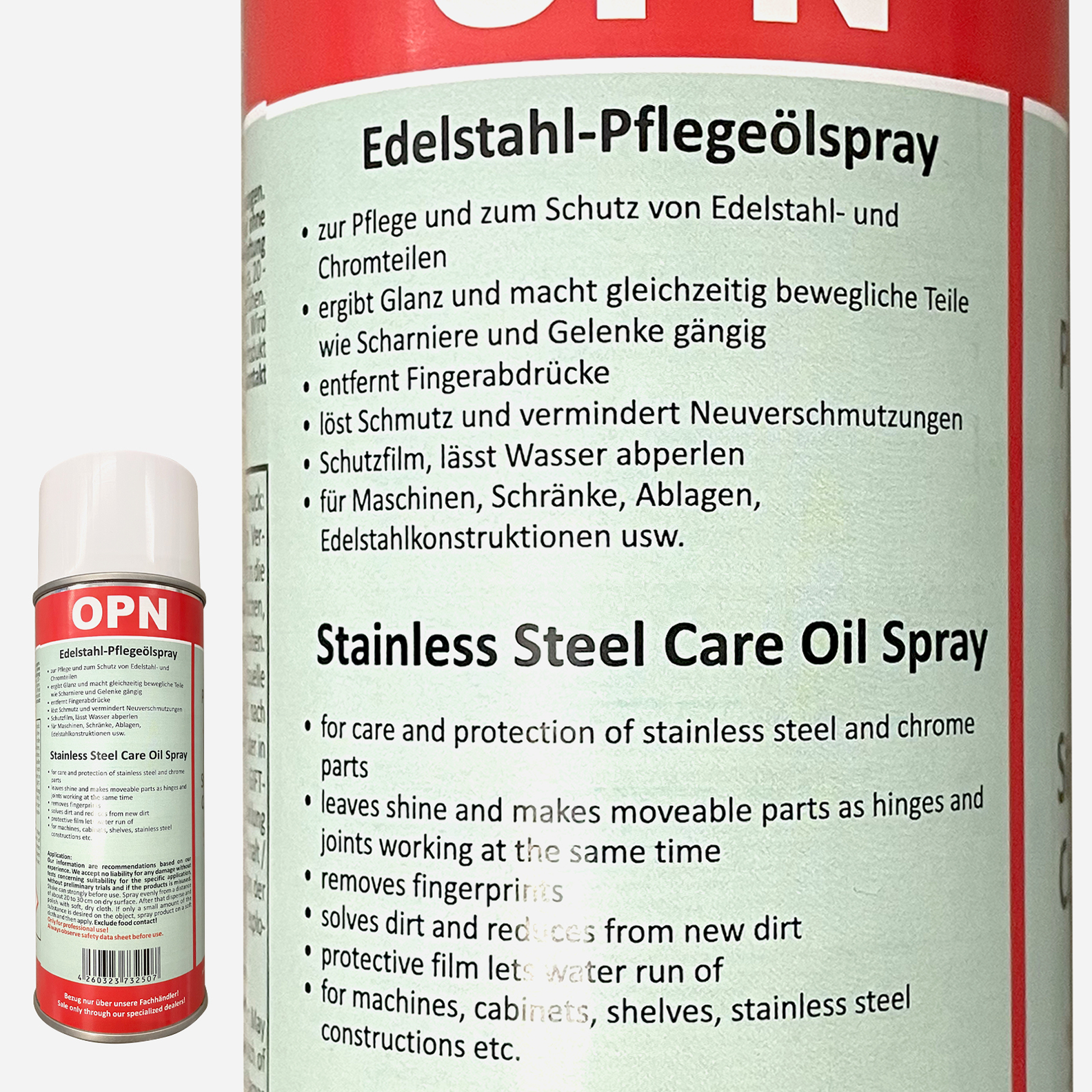 OPN Edelstahl-Pflegeölspray DAB10 400 ml