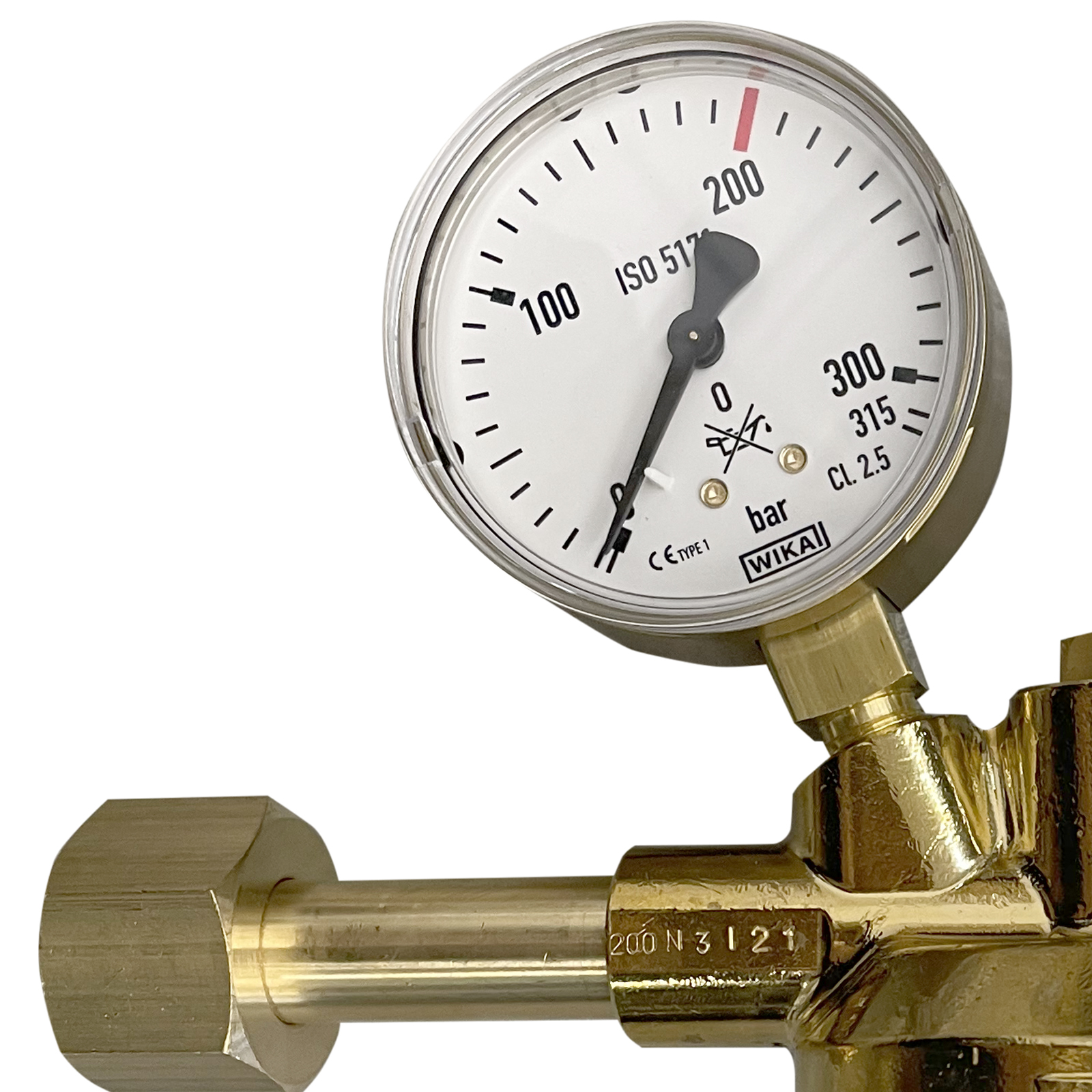 Flaschendruckminderer CO2/Argon 200 bar 0-10 bar einstufig