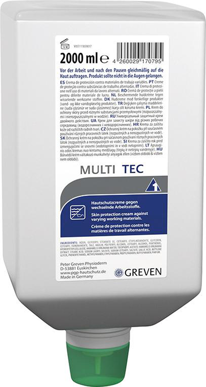 Hautschutzcreme Greven Multi-tec, 2000 ml Varioflasche