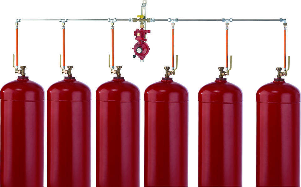 Flaschenanlage für 6 Flaschen 12 kg/h 50 mbar
