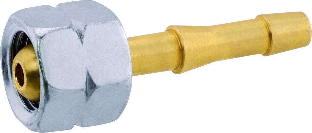 Schlauchtülle mit Überwurfmutter für Kugelnippelanschluss G 1/2 LH-ÜM x 9 mm