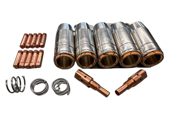 21 teiliges Verschleißteile Set passend für AK 25, EVO Pro 25 MIG MAG Schweißbrenner 1,2mm M6x25
