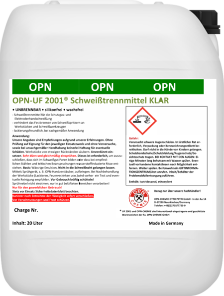 OPN Schweißtrennmittel UF2001 10 l klar
