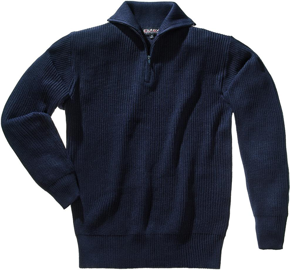 Troyer-Pullover, mit RV, Gr.  L,  marine
