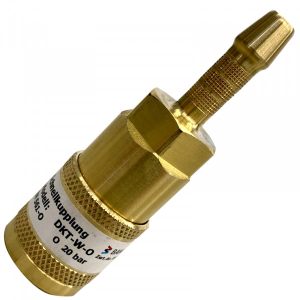 Schlauchkupplung DKT-W Sauerstoff 6,3 mm